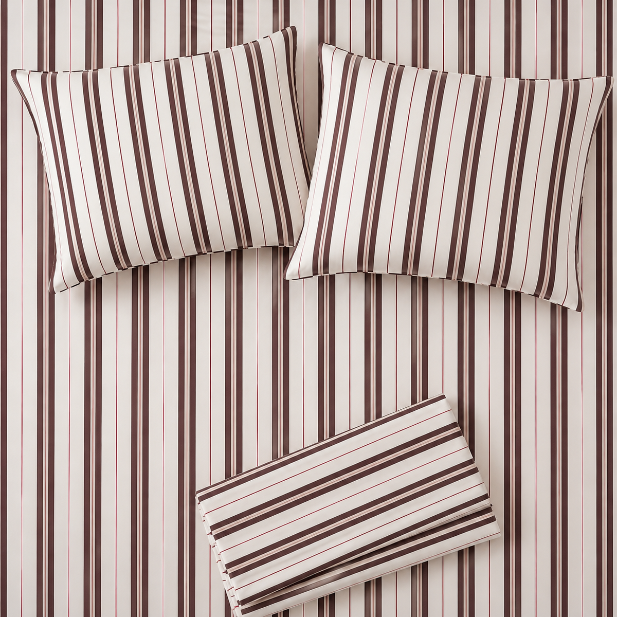 Chocolate Stripes Cotton Bedsheet