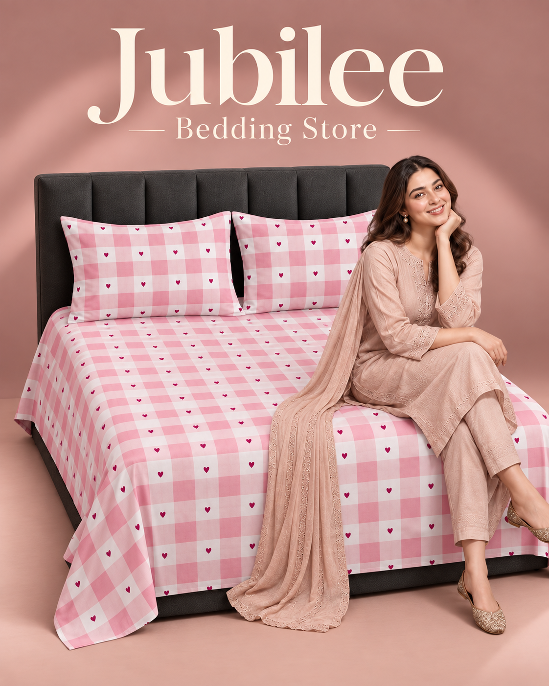 Cute Checkered Soft Bedsheet