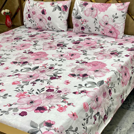 Modern Floral Cotton Bedsheet