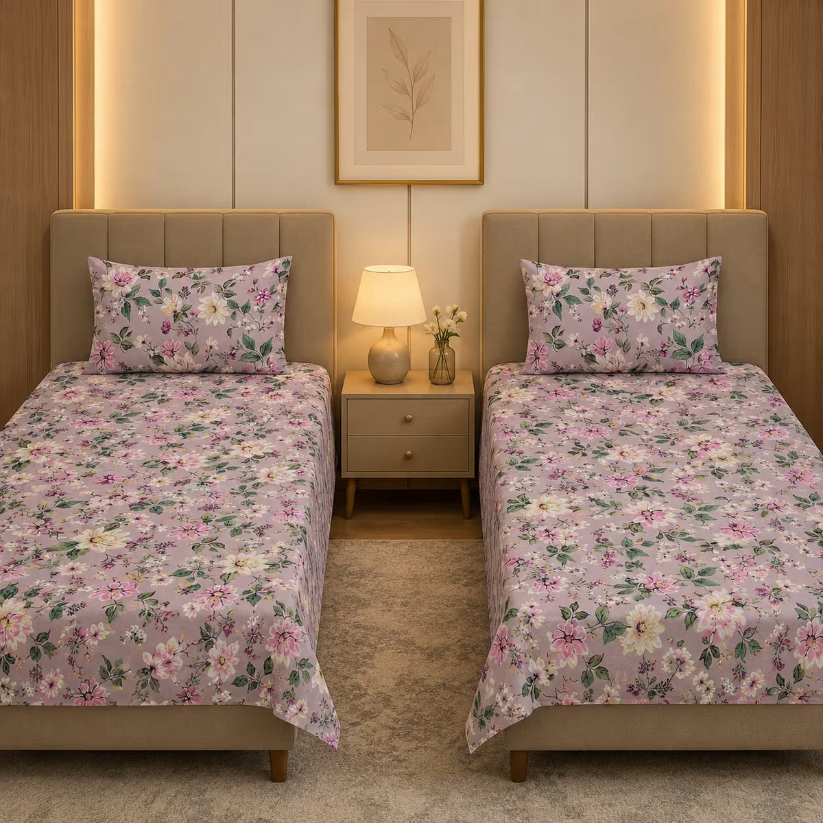 Cozy Bliss Cotton Single Bedsheet