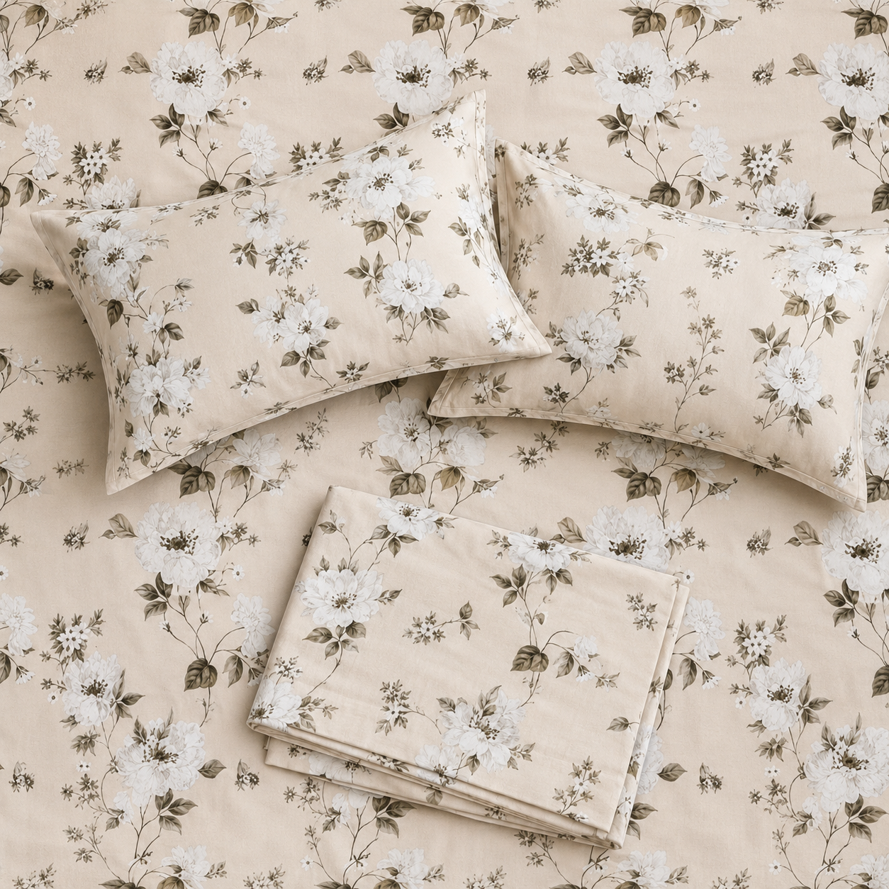 Sand leaves Premium Bedsheet