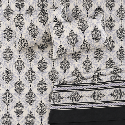 Ivory Noir Damask