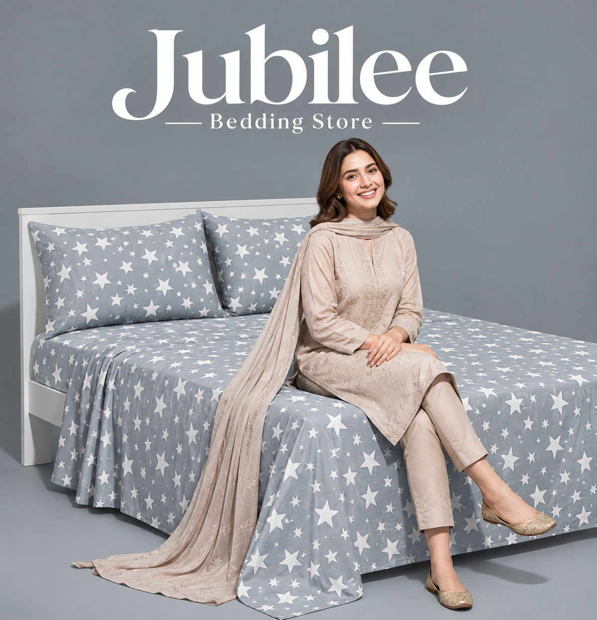 Cotton Bedsheet Star Print