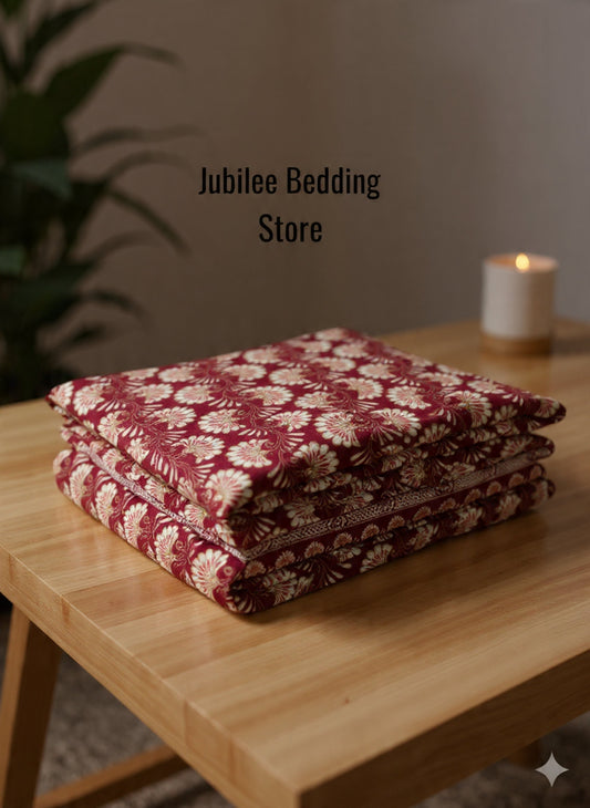 Maroon Classic Bedsheet Set – Elegant Color & Soft Material