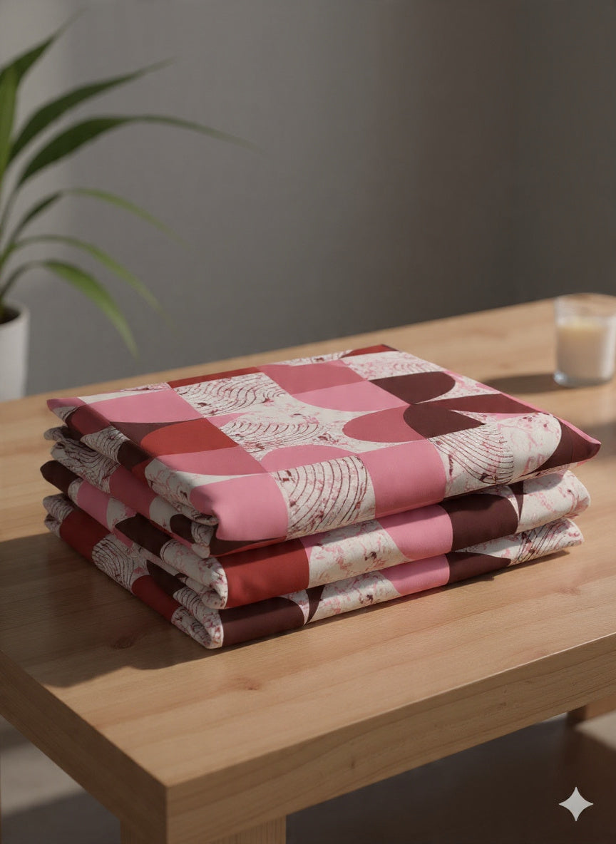 Blush Pink Luxury Bedsheet Set – Color Safe, Soft Cotton Fabric