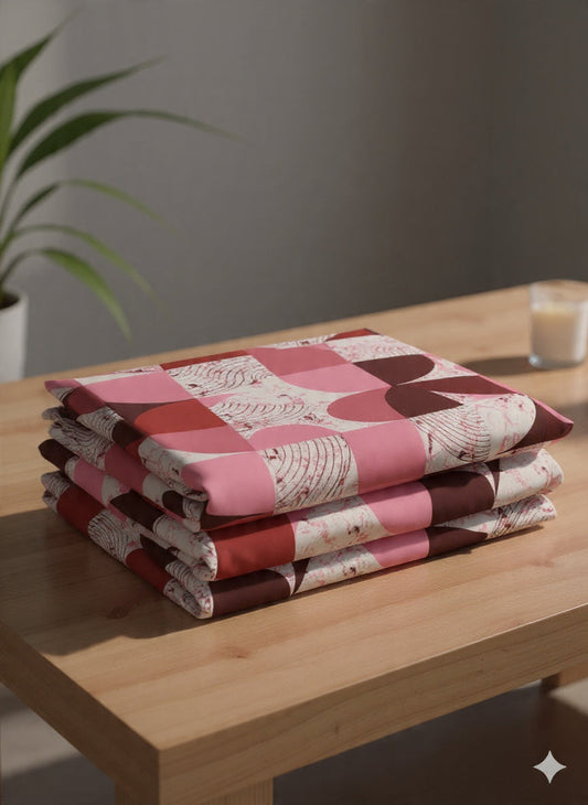 Blush Pink Luxury Bedsheet Set – Color Safe, Soft Cotton Fabric