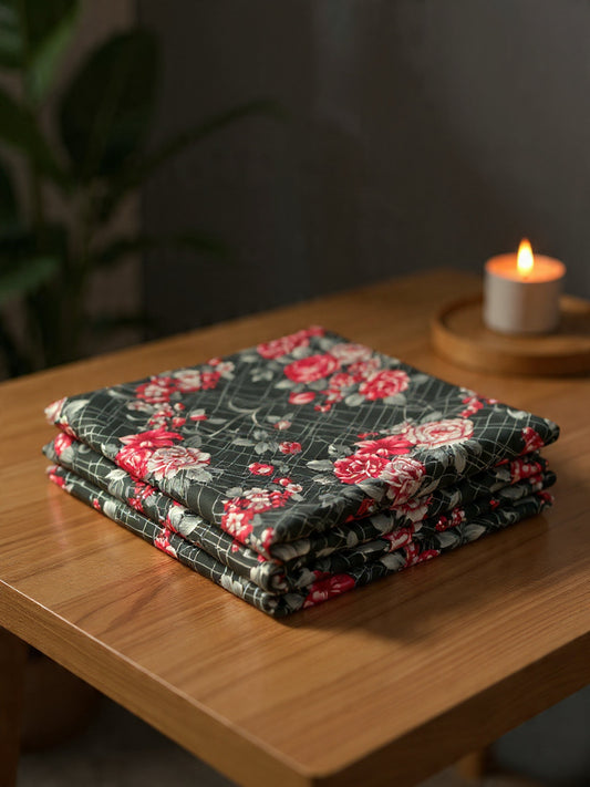 Soft Black Luxury Bedsheet – Premium Cotton, Perfect for Contemporary Rooms”