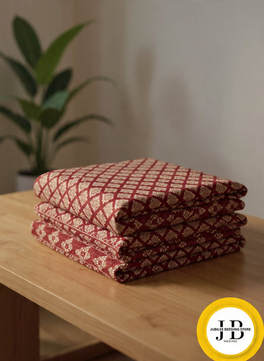 “Gold Fusion Abstract Bedsheet – Contemporary Art Pattern & Smooth Texture”