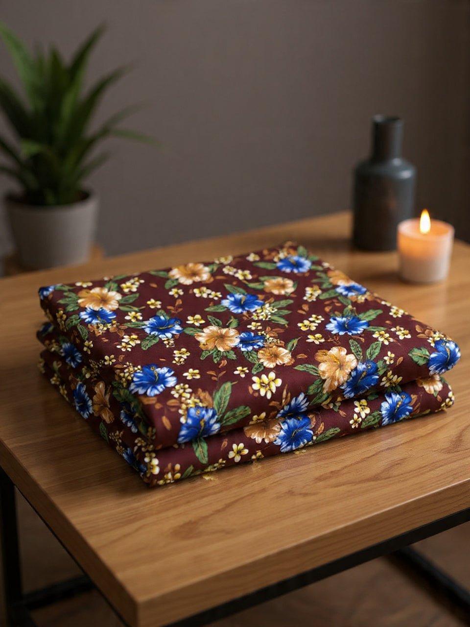 Royal Mehroon Bed Sheet – Deep Maroon Color for Modern Bedrooms