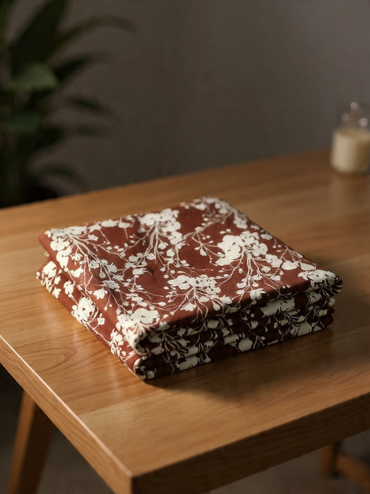 Chocolate Brown Bedsheet – Premium Solid Color Double Bed Sheet