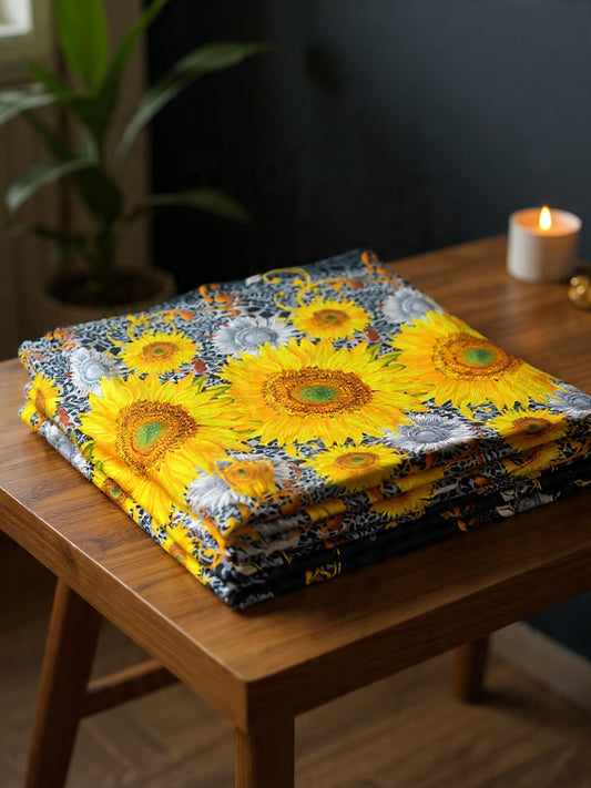 “Sunflower Glow Premium Bedsheet – Soft, Vibrant & Elegant”