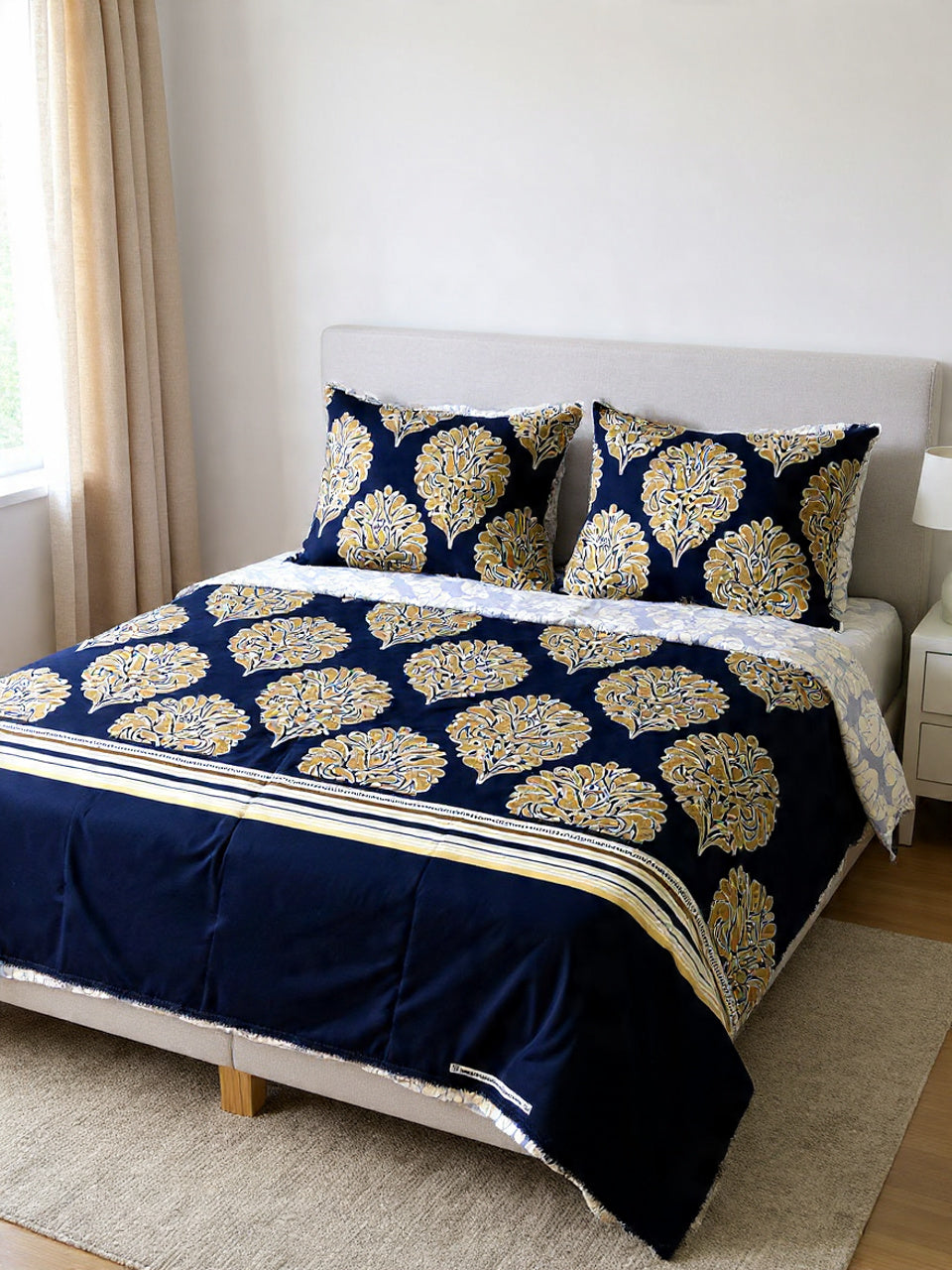Premium Blue Bedsheet– Smooth & Durable Cotton
