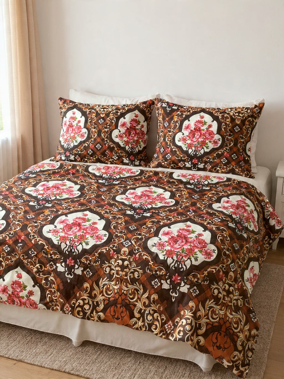 Classic Premium Bedsheet – Soft Cotton, Elegant Finish for Home Décor