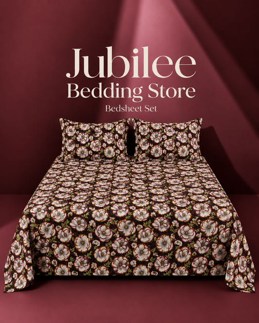 Sandstone floral Micro Cotton Bedsheet