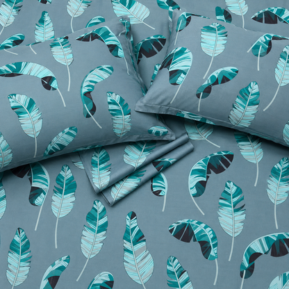 Olive Feathers Cotton Bedsheet