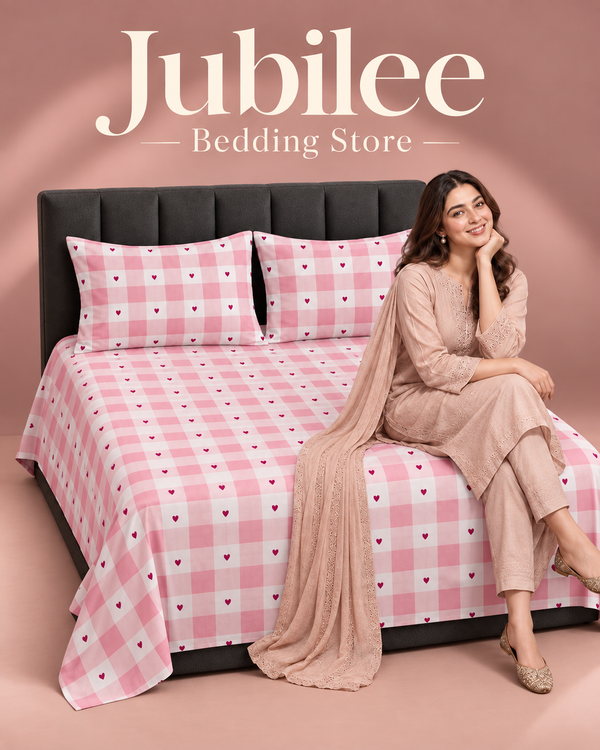 Cute Checkered Soft Bedsheet