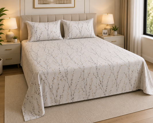 Soft Willow Ivory Bedsheet