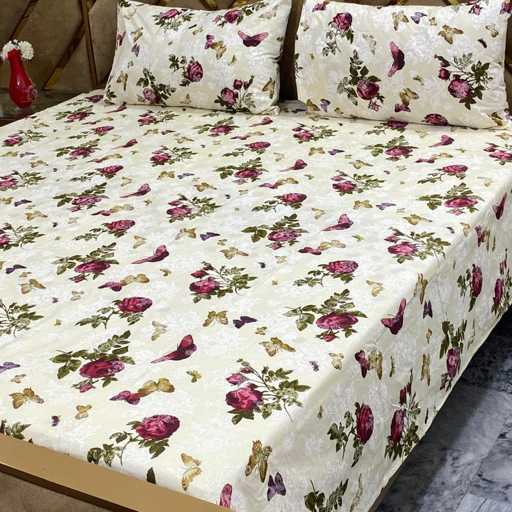 Butterfly Bloom Cotton Bedsheet
