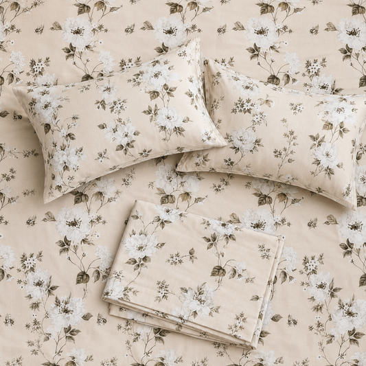 Sand leaves Premium Bedsheet