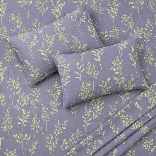 Lavender Wild Grass Floral Bedsheet
