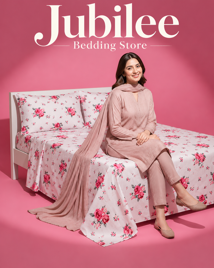 Blush Medwo Cotton Bedsheet