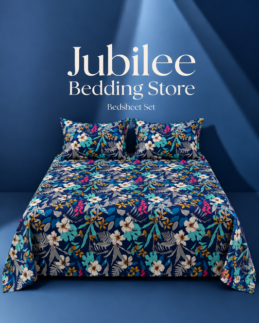 Nordic Bloom Micro Cotton Bedsheet