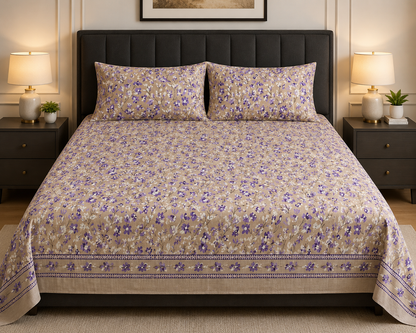 Lavender Meadow
 micro Cotton Bedsheet