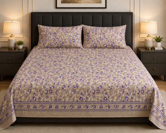 Lavender Meadow
 micro Cotton Bedsheet