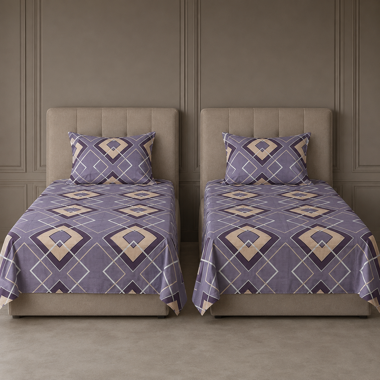 Royal Lavender Diamond Singel Bedsheet