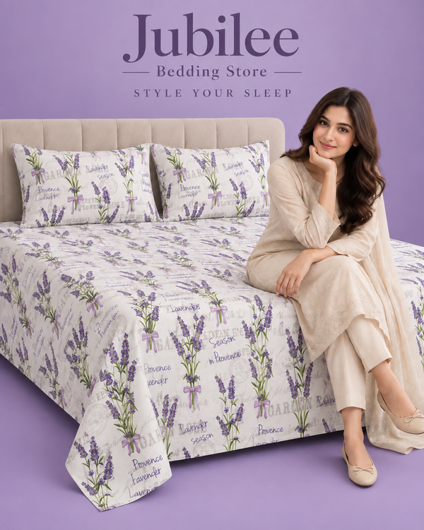 Provence Purple Flower Design Soft Bedding