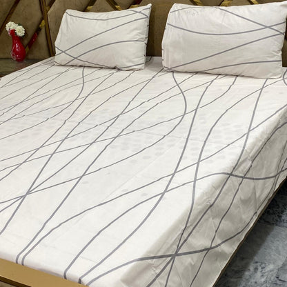Ivory Stone Abstract Premium line Bedsheet