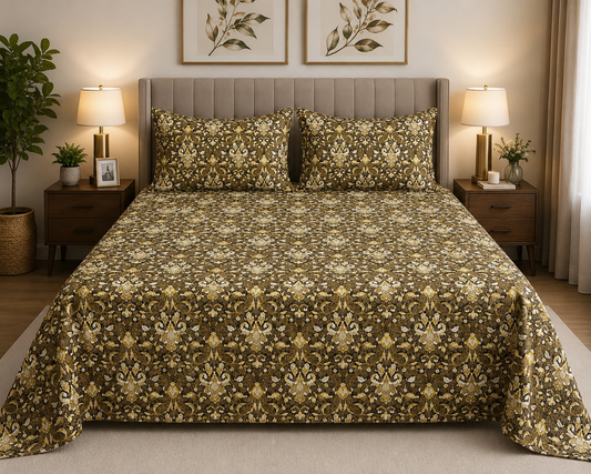 Bloom Haven Micro Cotton Bedsheet