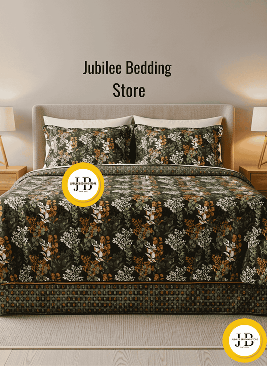 Emerald Green Deluxe Bedsheet Set – Rich Color & Soft Texture