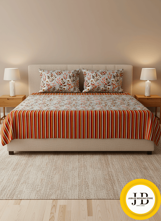 Comfort Plus Cotton Bedsheet – Stylish, Soft & Long-Lasting Quality”