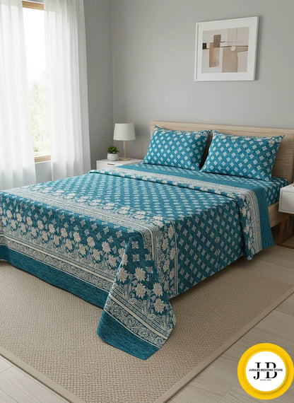 Royal Blue Bedsheet – Premium Fabric, Deep Rich Tone