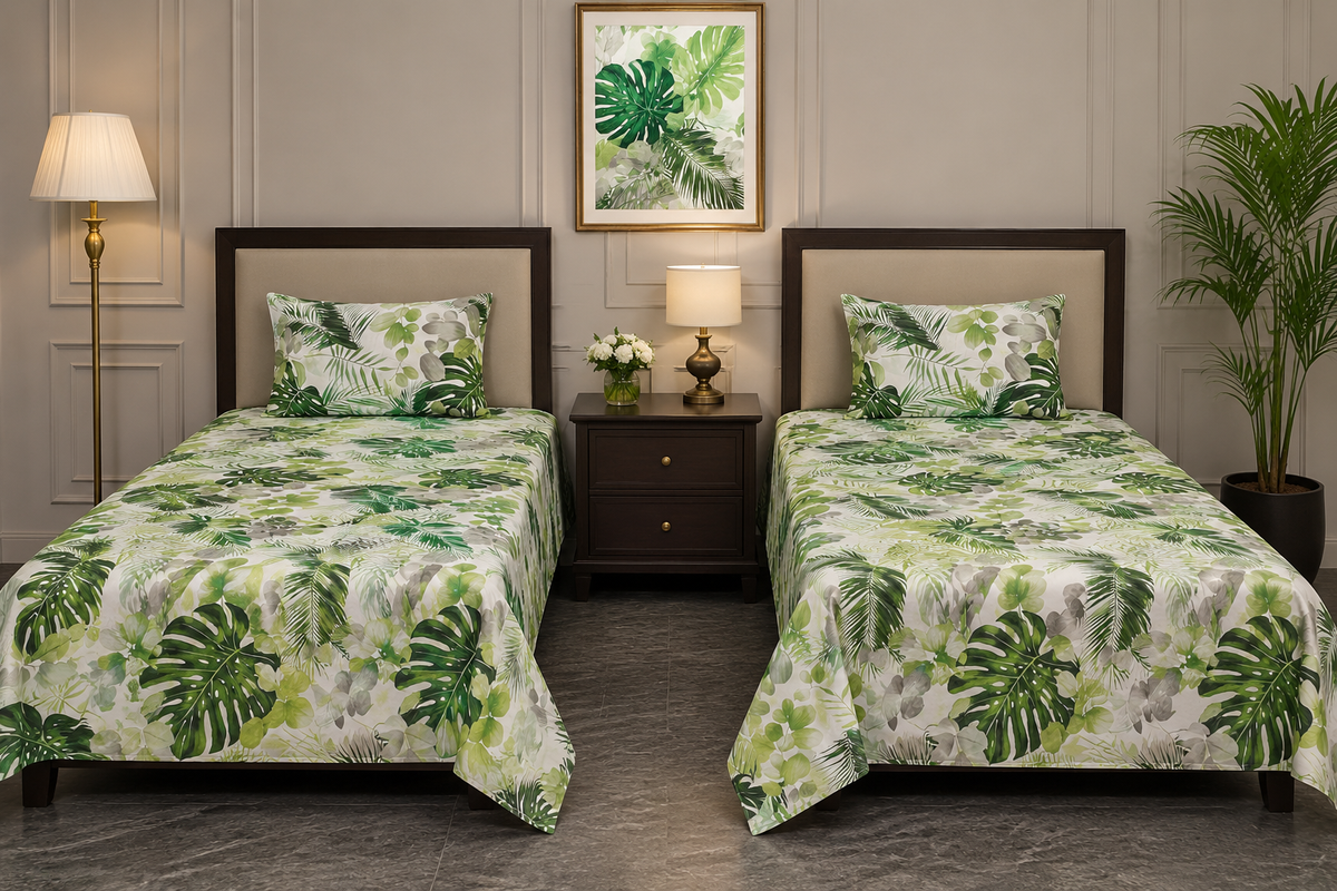Forest Floral Print Single Bedsheet
