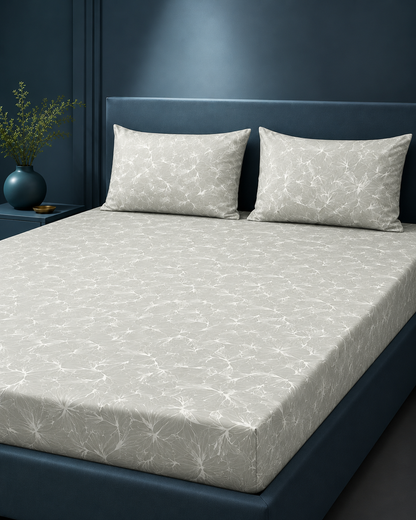 Silver Cloud Cotton bedsheet
