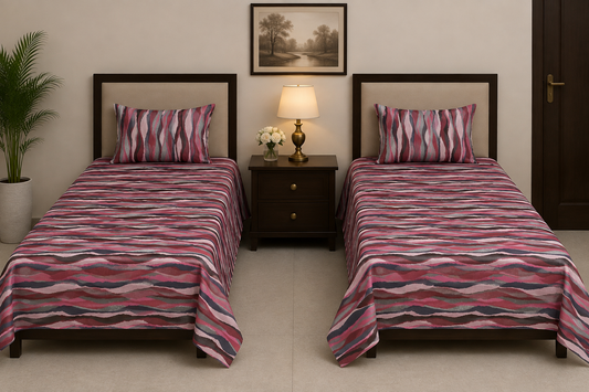 Multi Waves Single bedsheet