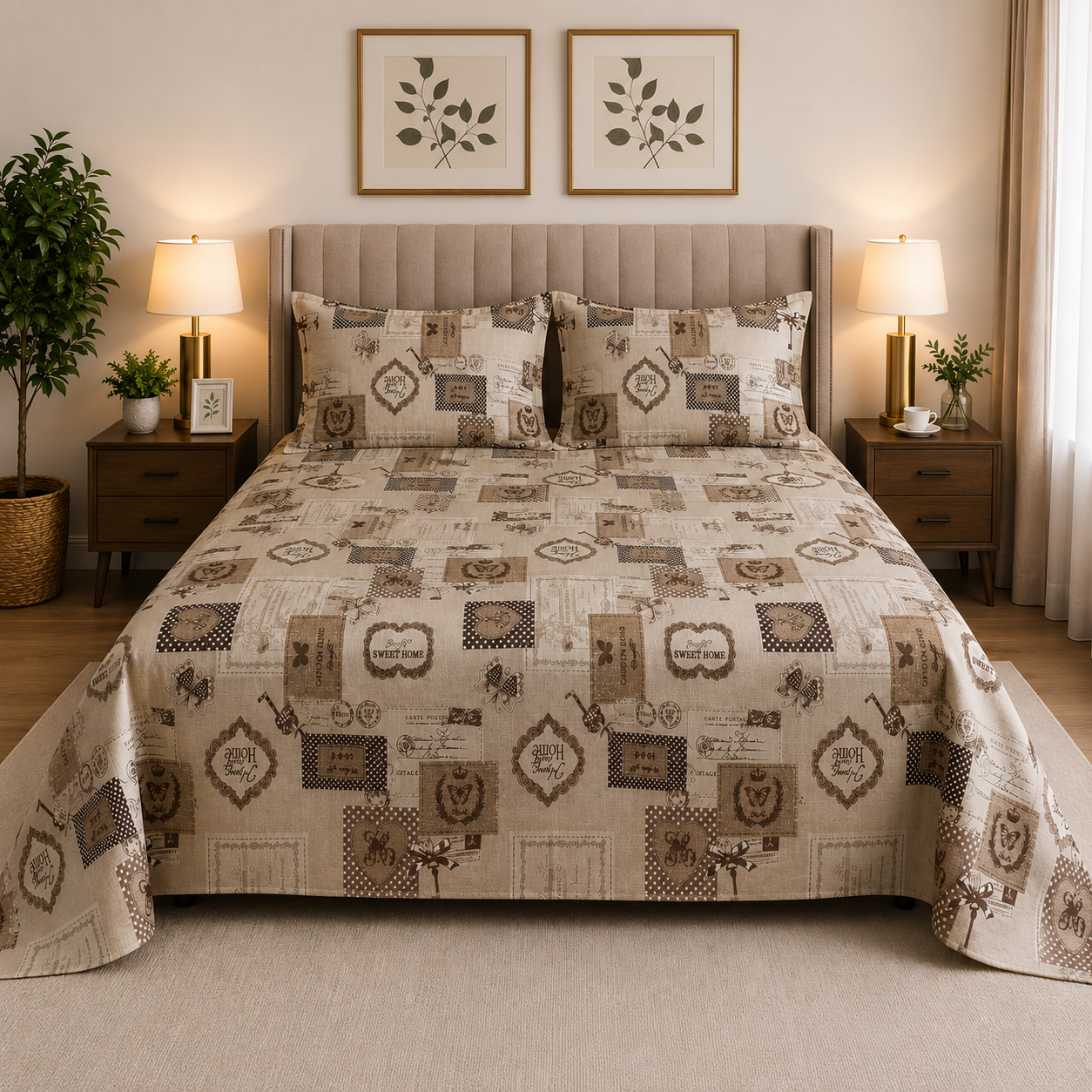 Blush Heart Cotton besheet