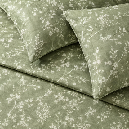 Olive Blossom Cotton Bedsheeet