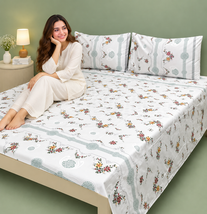 Ivory Dream cotton bedsheet
