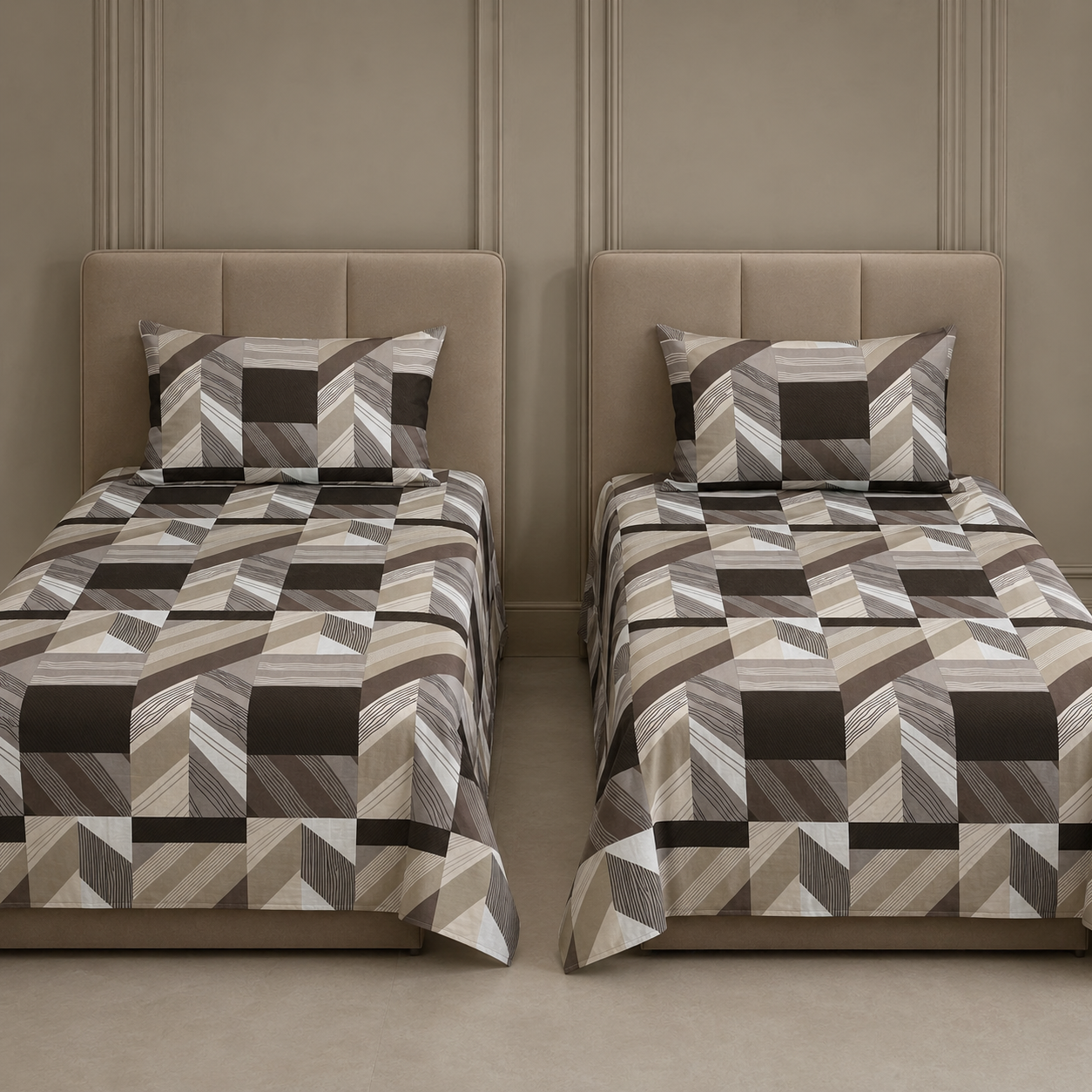 Modern Mosaic Single Bedsheet set