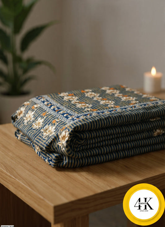 Forest Green Luxe Bedsheet – Stylish, Soft & Fade-Resistant Cotton”