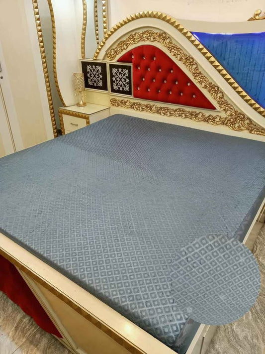 Premium Waterproof Palachi Mattress Protector | King Size 72×78 | Elastic Fitted Mattress Cover *GREY*