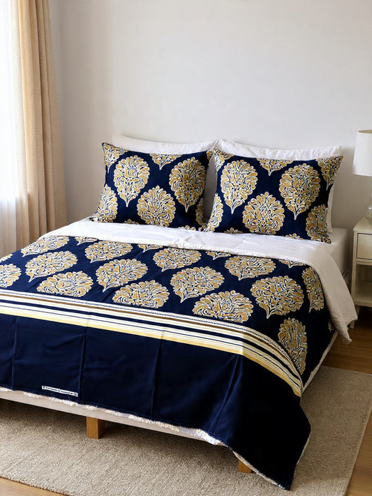 Premium Blue Bedsheet– Smooth & Durable Cotton
