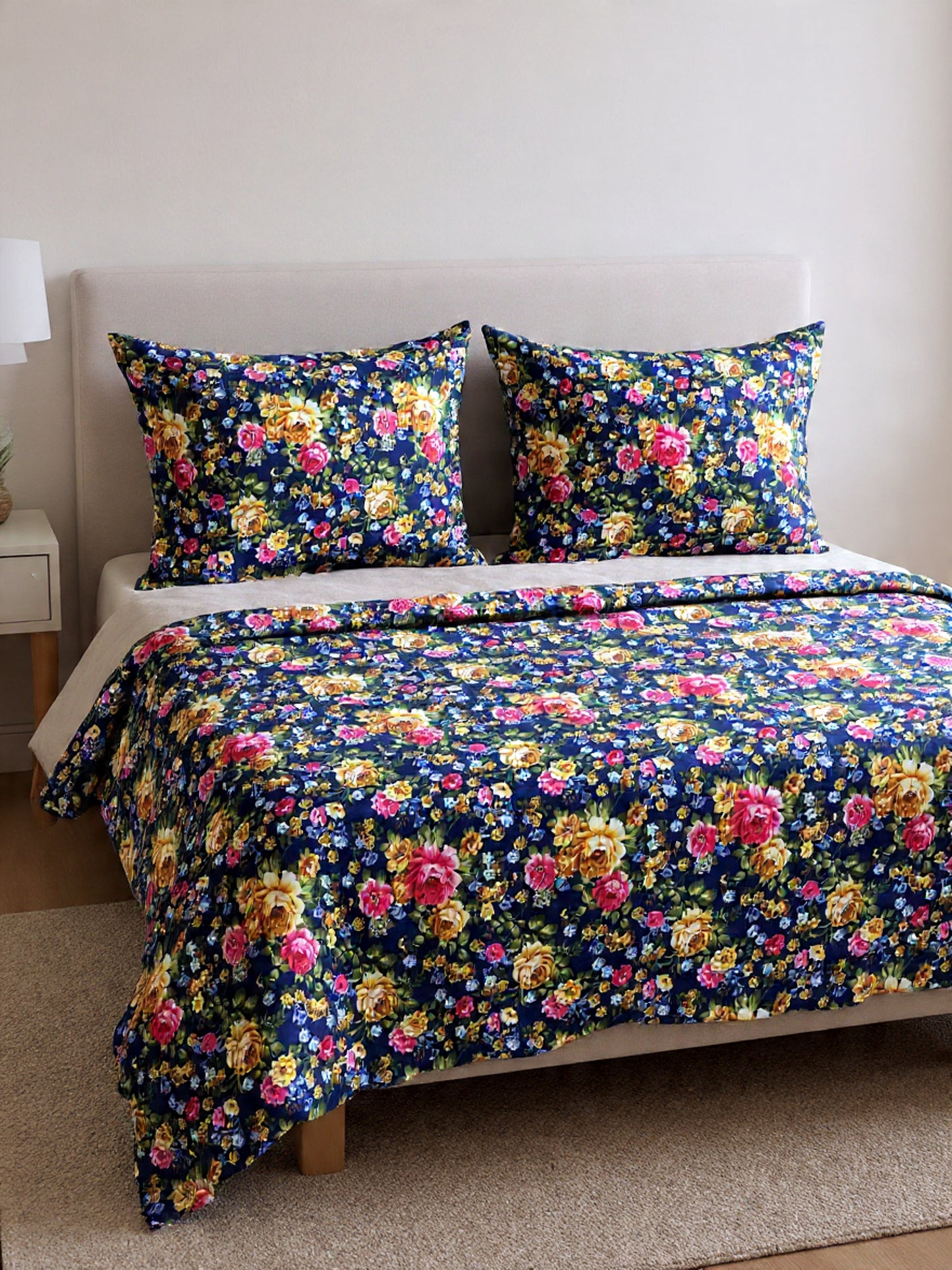 Blue Bedsheet Set – Cool, Fresh Look with High-Quality Fabric”