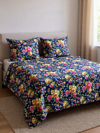 Blue Bedsheet Set – Cool, Fresh Look with High-Quality Fabric”