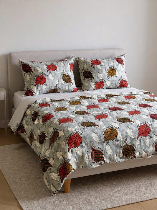 Charcoal Grey Luxury Cotton Bedsheet – Fade-Proof & Ultra Soft