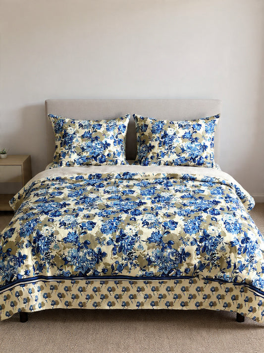 “Soft & Cozy Bedsheet Set – Premium Cotton with Subtle Floral Motif”