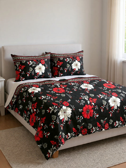 Black Cotton Bedsheet for Double Bed – Premium & Soft